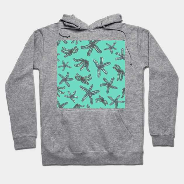 Sea Stars Pattern Hoodie by Salty Siren Studios